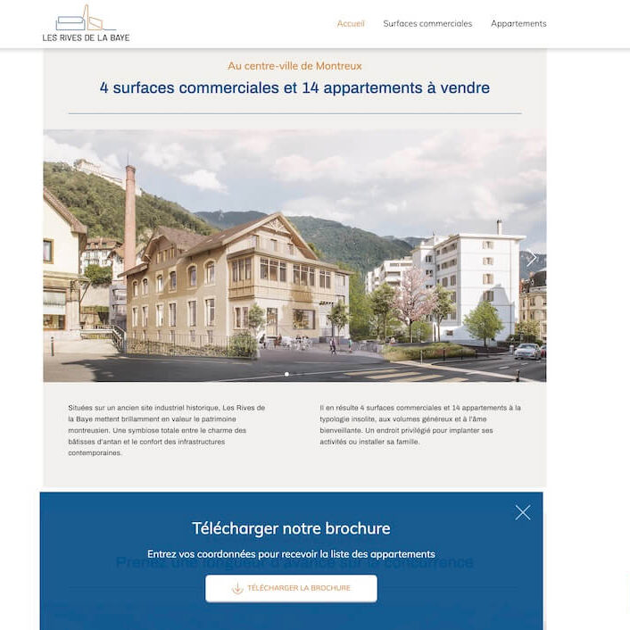 Creation des textes d'une brochure et d'une site pour une promotion immobiliere